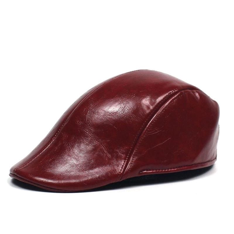 Frecher Leather Duckbill Flat Cap