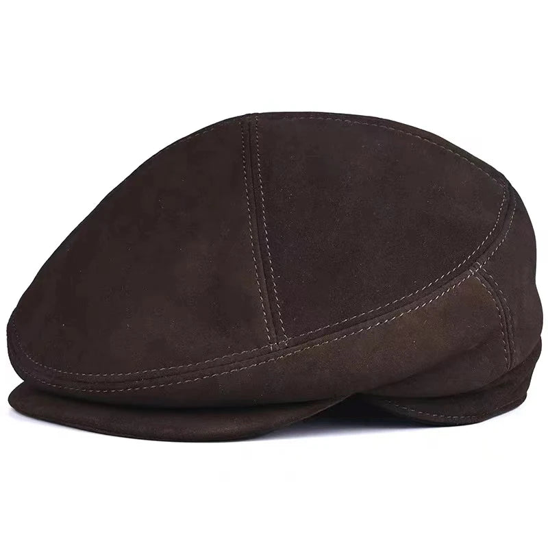 Winter-Men-Women-Breathable-Genuine-Gatsby-Cabbie-Paddy-Hat