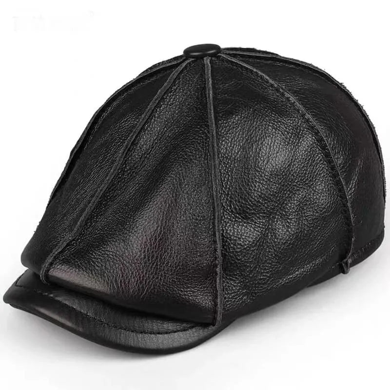 newsie-bakerboy-paperboy-cabbie-hat-pure-authentic-leather