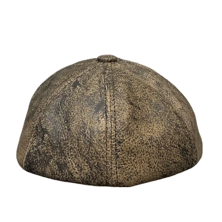 Heidelberg Genuine Leather Newsboy Cap