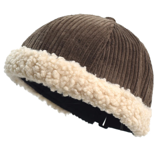 Warm-Furry-Winter-Street-Men-Women-Striped-Vintage-Retro-Brimless-Hat