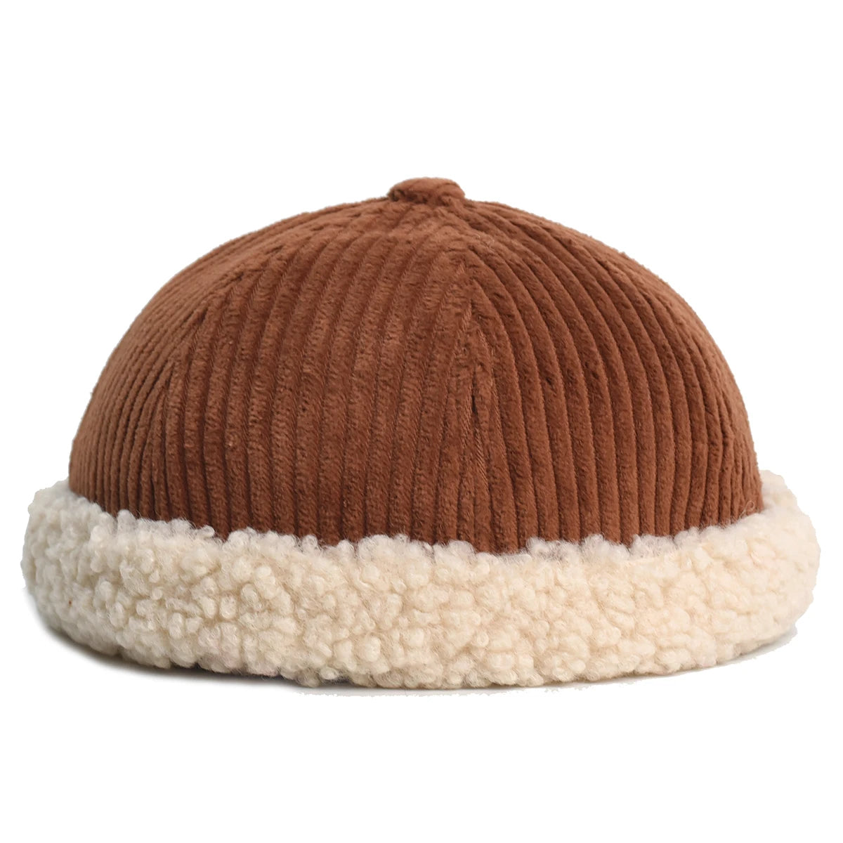 Warm-Furry-Winter-Street-Men-Women-Striped-Vintage-Retro-Brimless-Hat