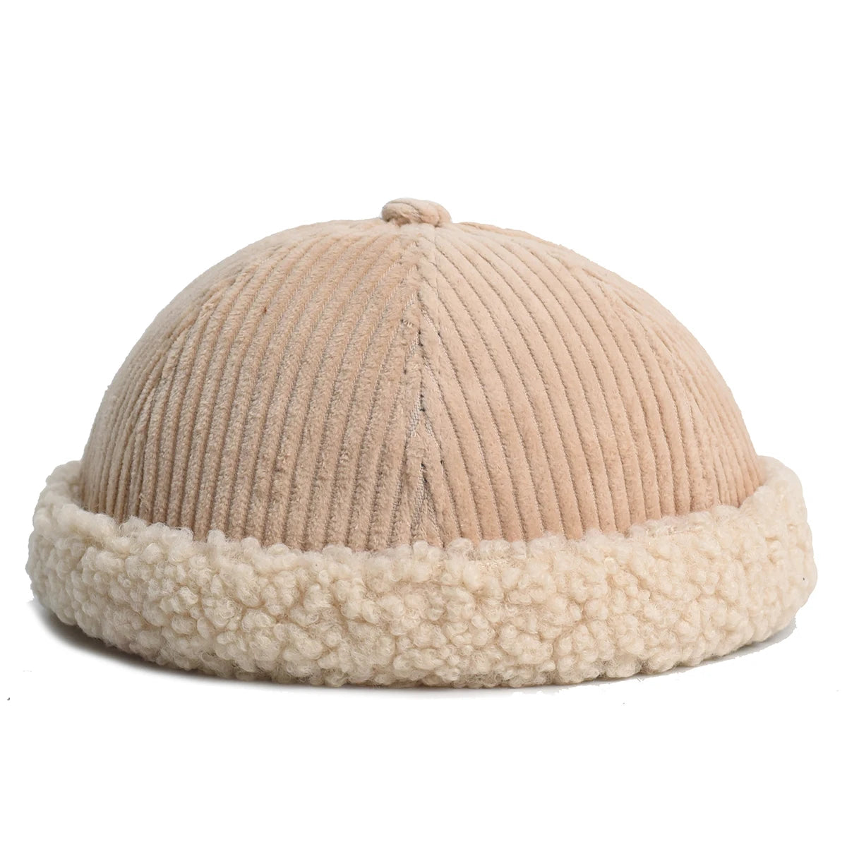 Warm-Furry-Winter-Street-Men-Women-Striped-Vintage-Retro-Brimless-Hat