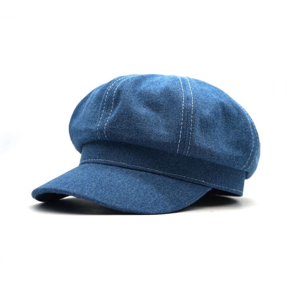 J&J Blue Denim Newsboy Cap