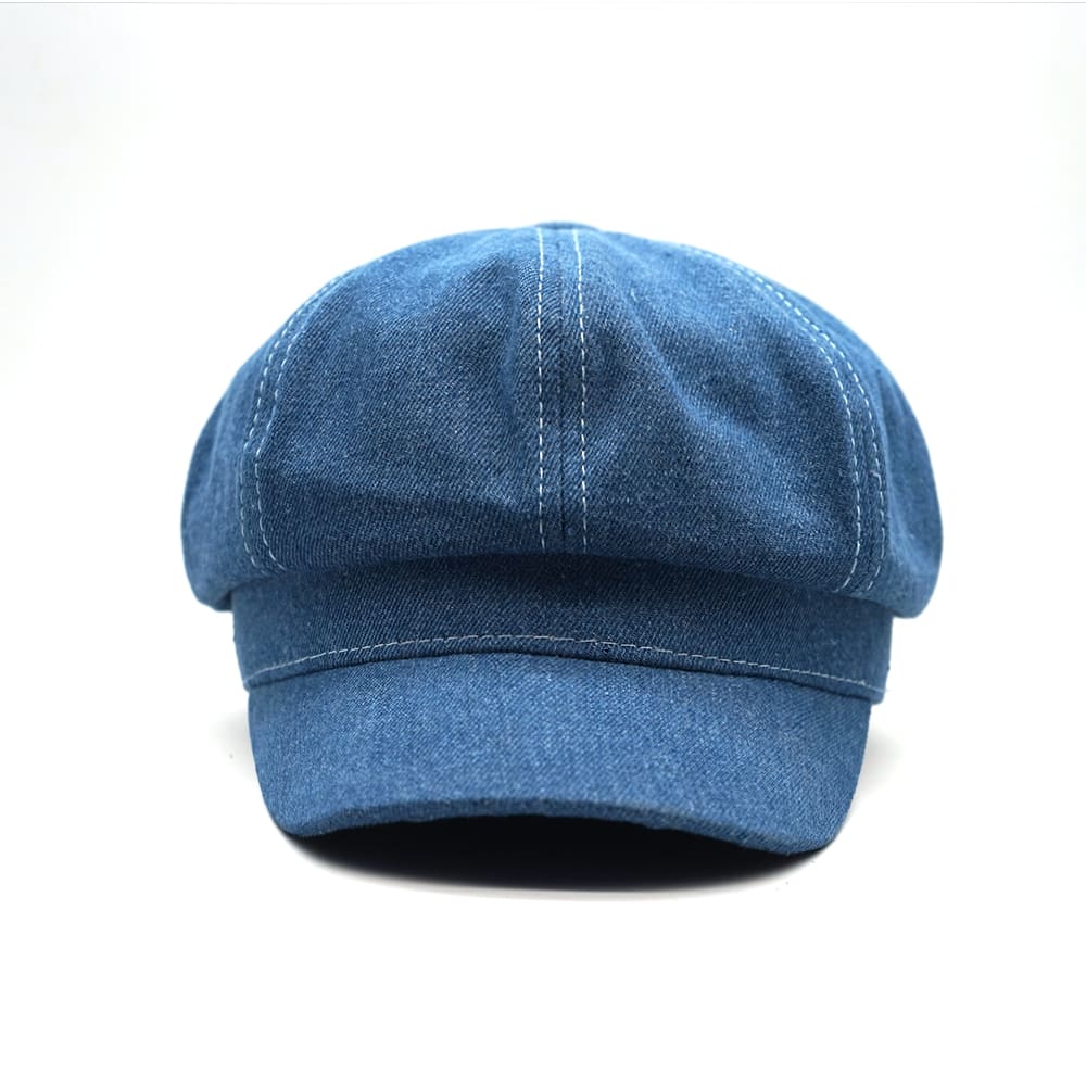 J&J Blue Denim Newsboy Cap