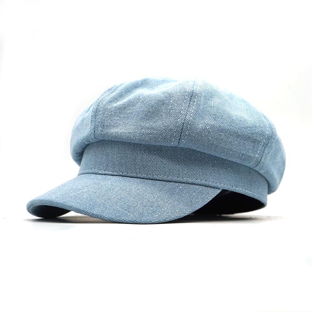 J&J Blue Denim Newsboy Cap