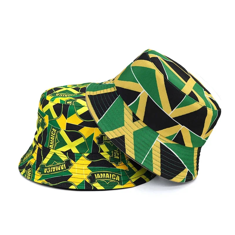 Jamaica Flag Reversible Bucket Hat