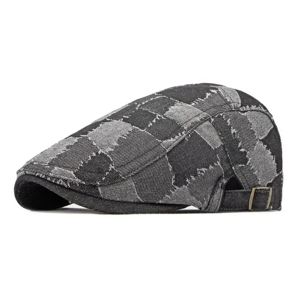 Jaxon Patchwork Cotton Flat Cap