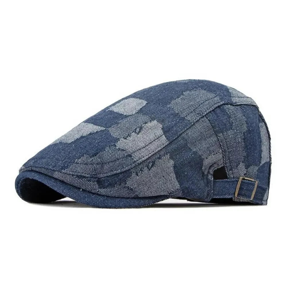 Jaxon Patchwork Cotton Flat Cap