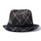 Suit-Cotton-Women-Men-Autumn-Fall-Square-Plaid-Jazz-Fedora-Hat