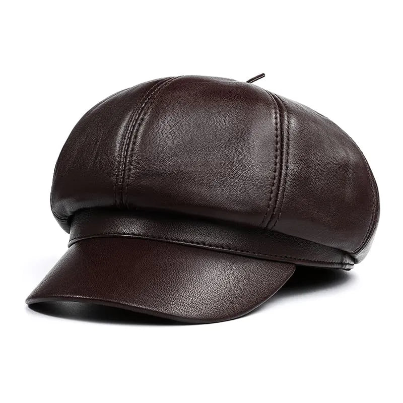 newsie-bakerboy-paperboy-cabbie-hat-pure-authentic-leather