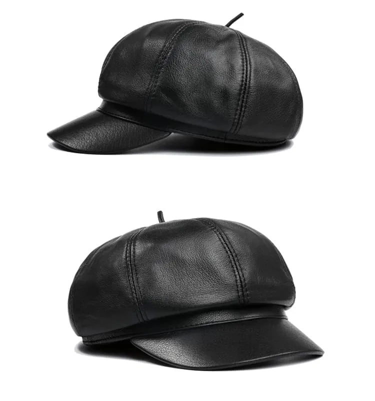 newsie-bakerboy-paperboy-cabbie-hat-pure-authentic-leather