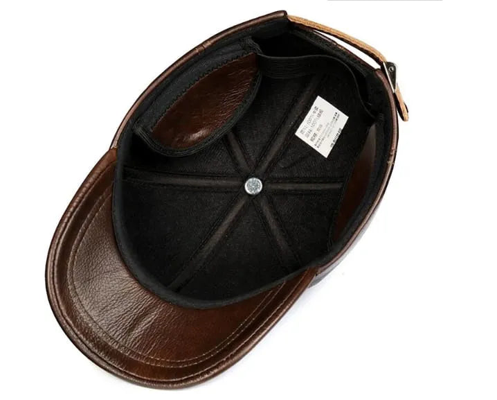 hat-pure-authentic-cowhide-leather-winter