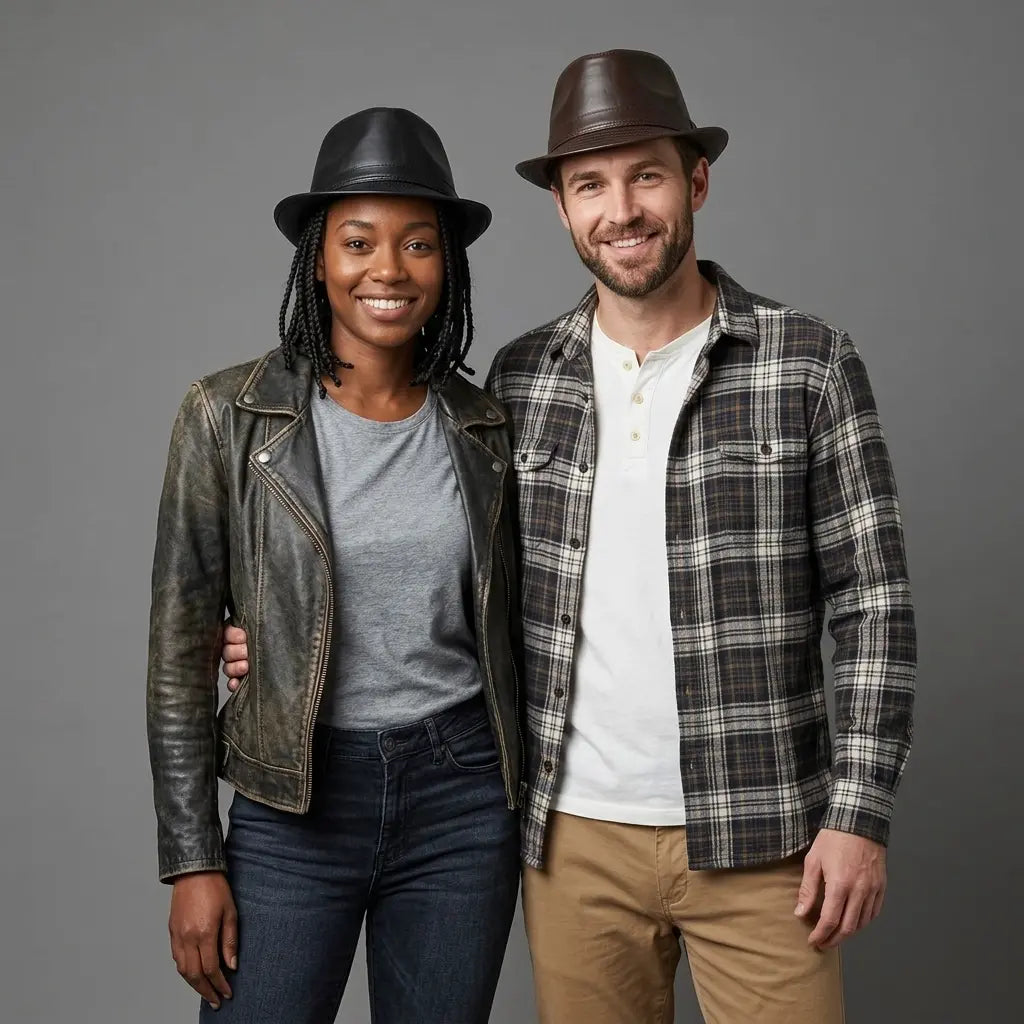 Ghelter-vegan-leather-jazz-fedora-hat-belt