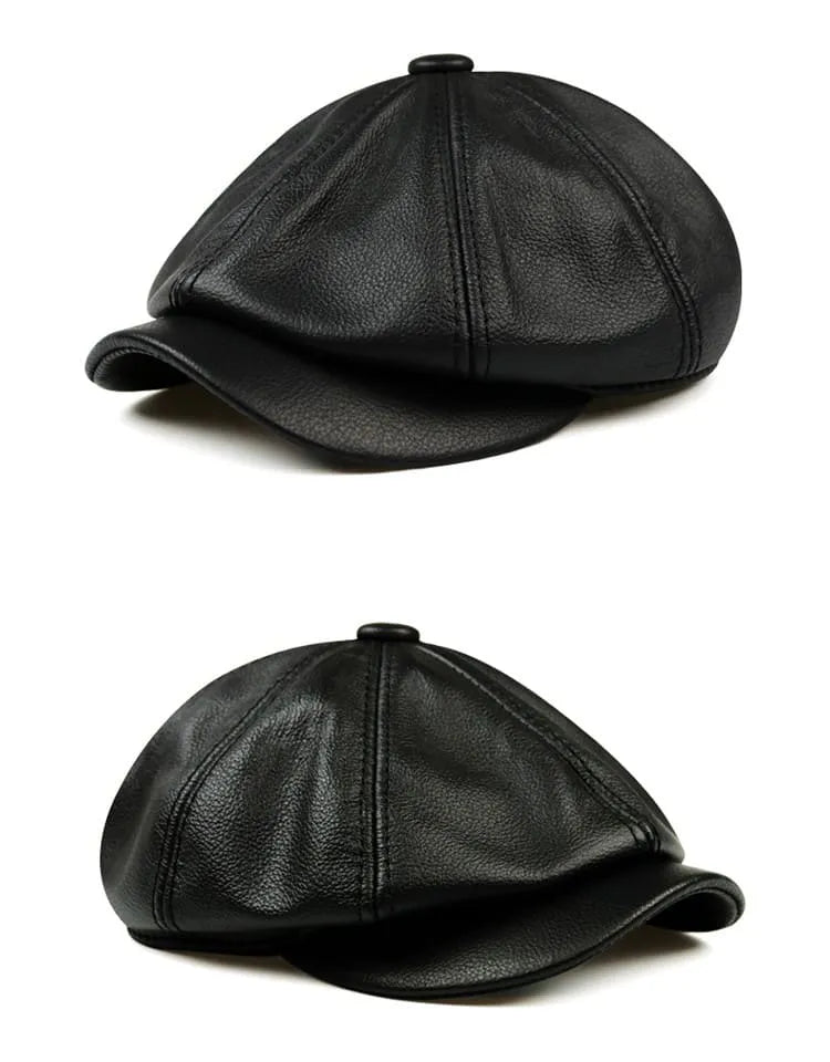 newsie-bakerboy-paperboy-cabbie-hat-pure-authentic-leather