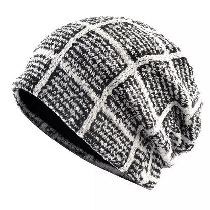 Kungs Plaid Knitted Cotton Beanie