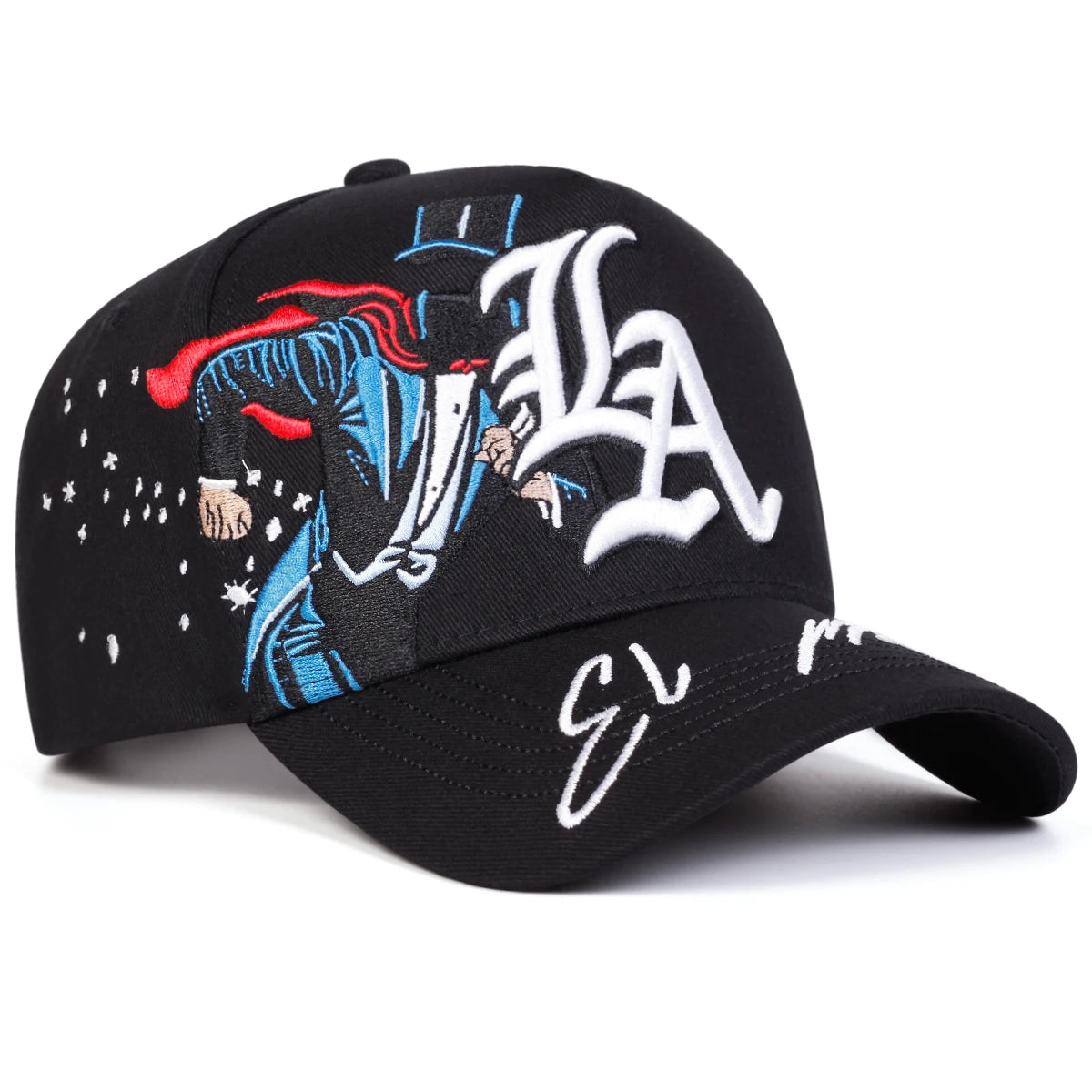 LA Magician Adjustable Black Baseball Cap