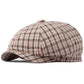 Lewis Plaid Cotton Newsboy Cap