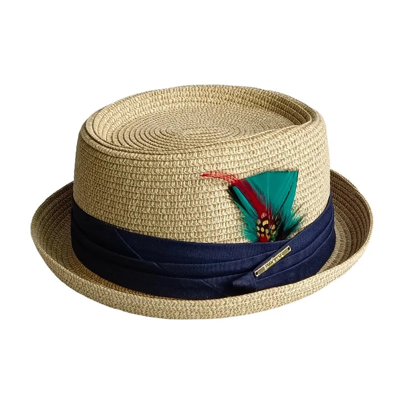 Sun-beach-headwear-unisex-vegetable-fibre-breathable-short-brim-handwoven