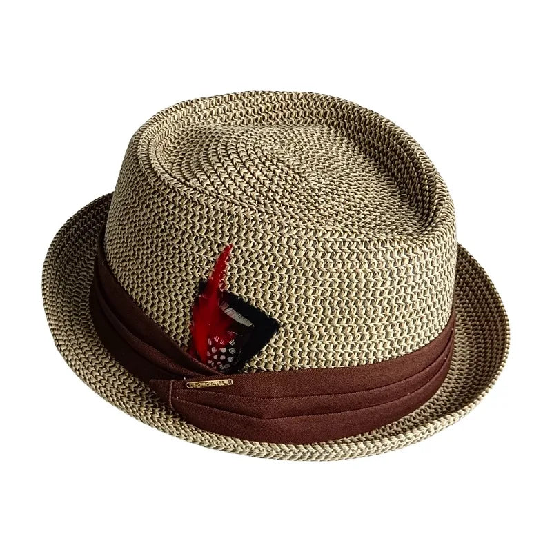 Sun-beach-headwear-unisex-vegetable-fibre-breathable-short-brim-handwoven