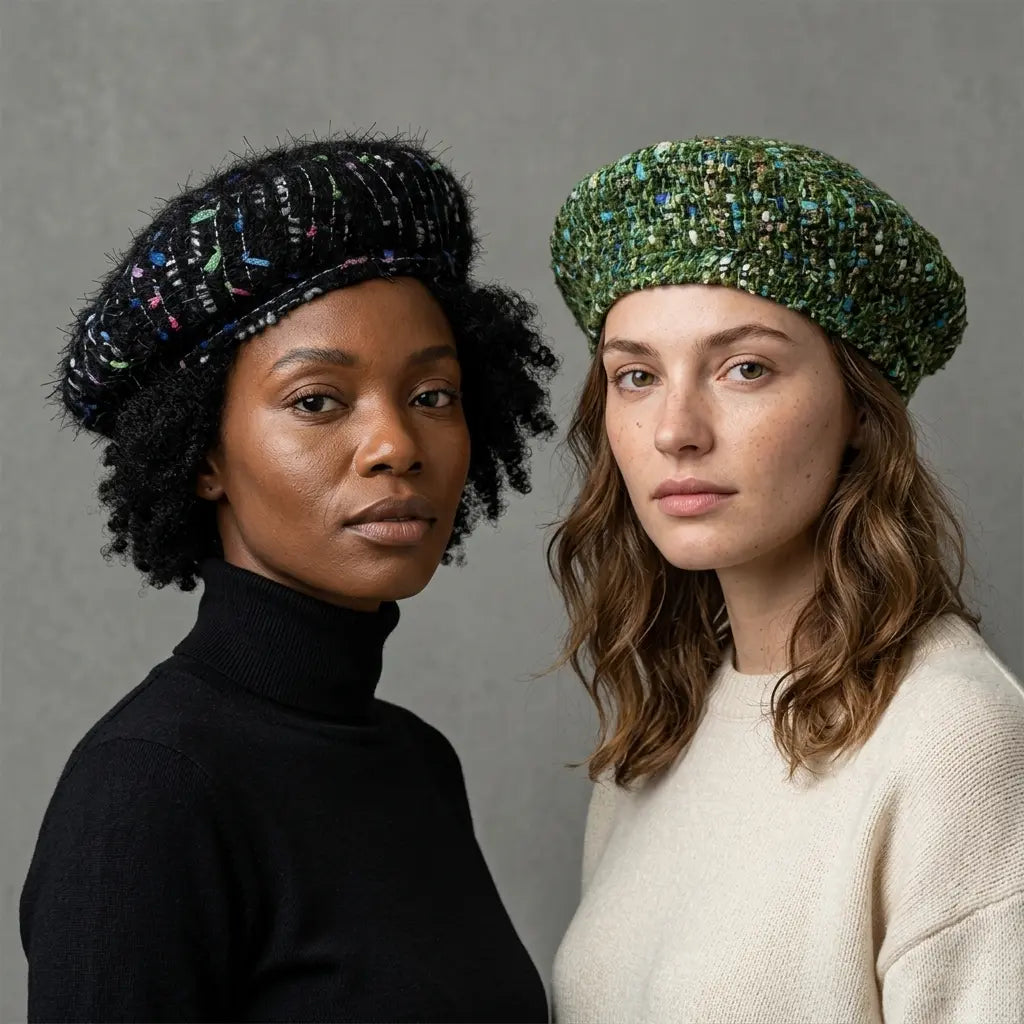 woman-female-vintage-retro-parisian-plaid-hat