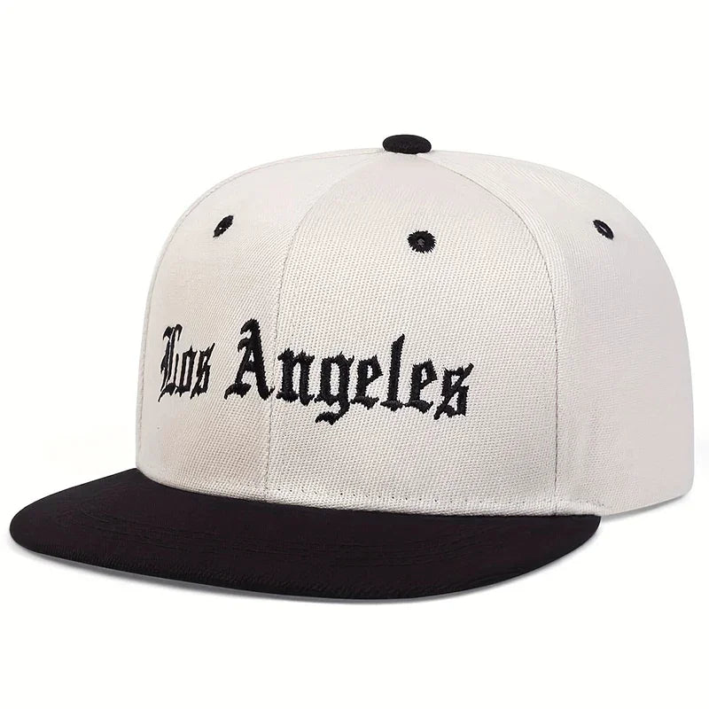 men-women-script-embroidered-flat-brim-adjustable-baseball-hat