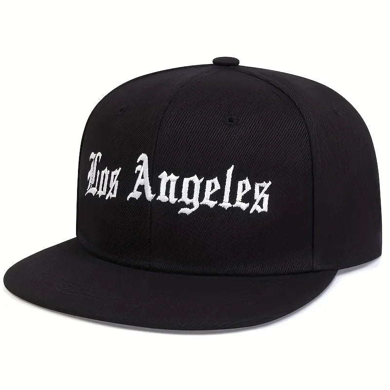 men-women-script-embroidered-flat-brim-adjustable-baseball-hat