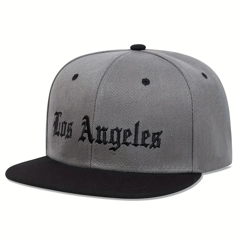 men-women-script-embroidered-flat-brim-adjustable-baseball-hat