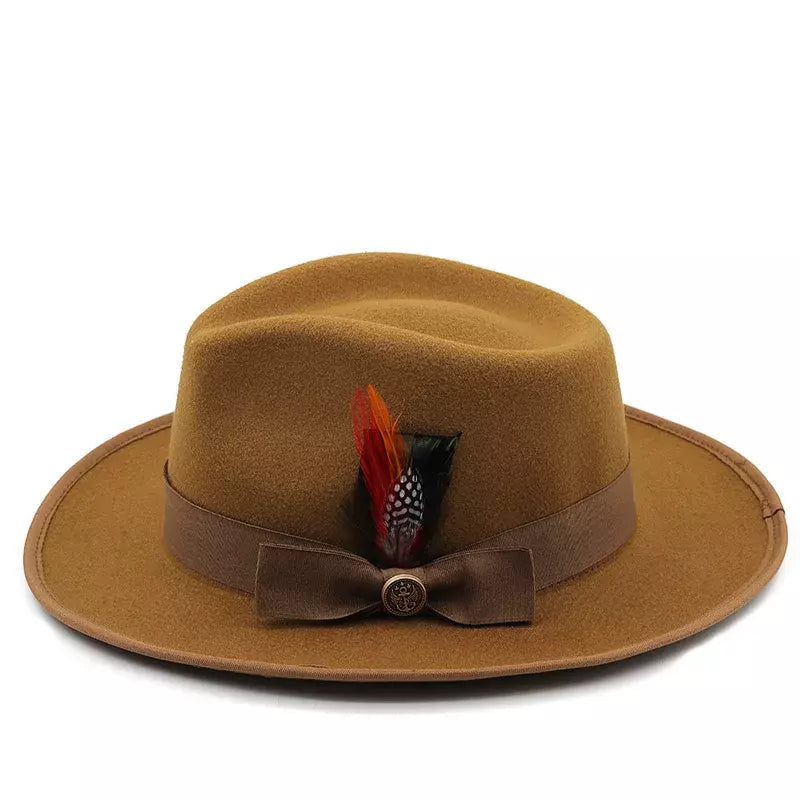 Lubeck Feathers Wool Fedora Hat