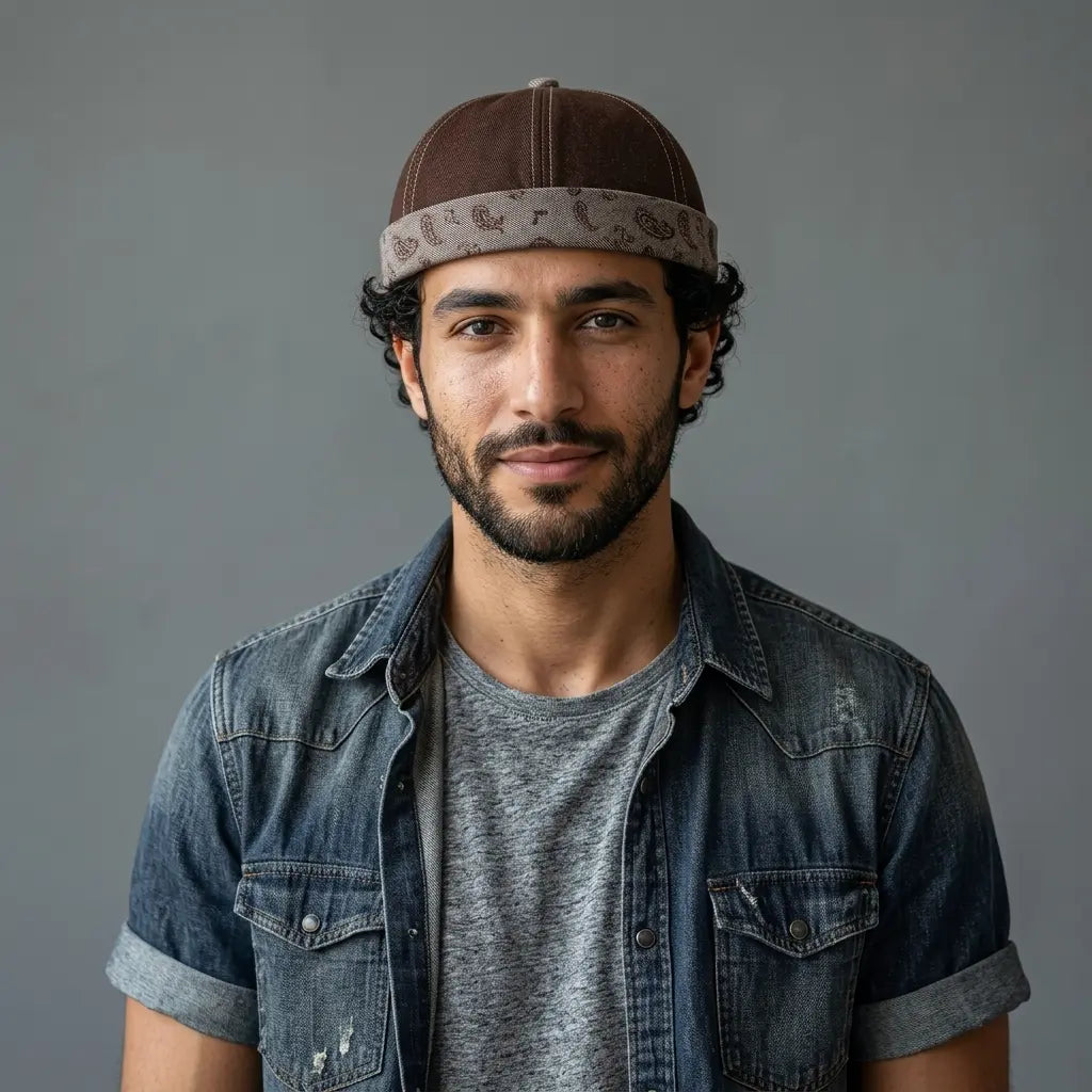 Cotton-adjustable-brimless-hat