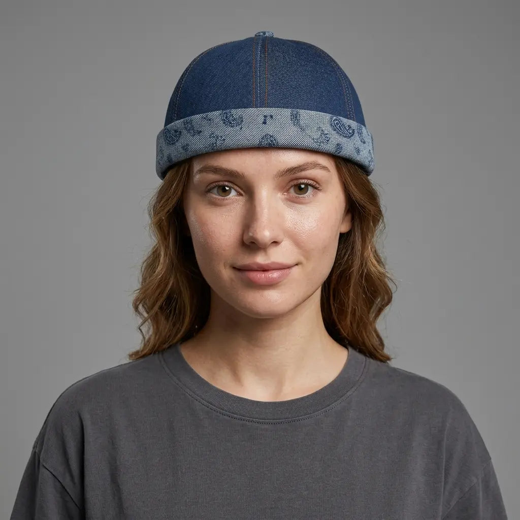 Cotton-adjustable-brimless-hat