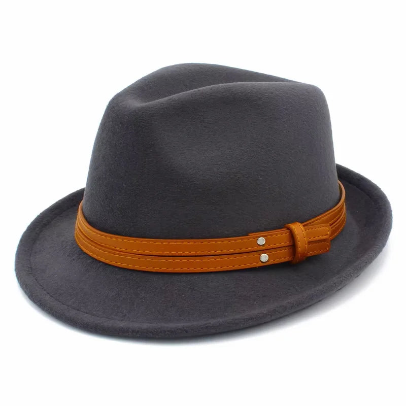 Men-Women-Winter-Ghelter-Retro-Plain-Jazz-Vintage-Fedora
