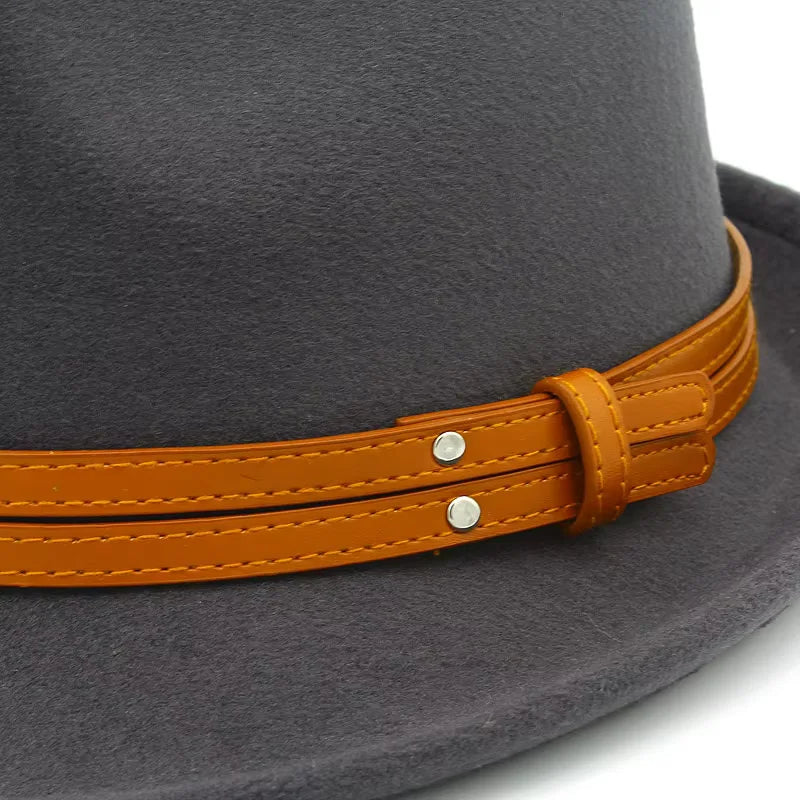 Men-Women-Winter-Ghelter-Retro-Plain-Jazz-Vintage-Fedora