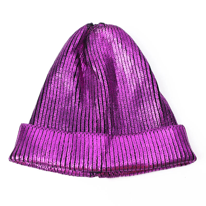 men-women-shiny-folded-ribbed-knit-headwear