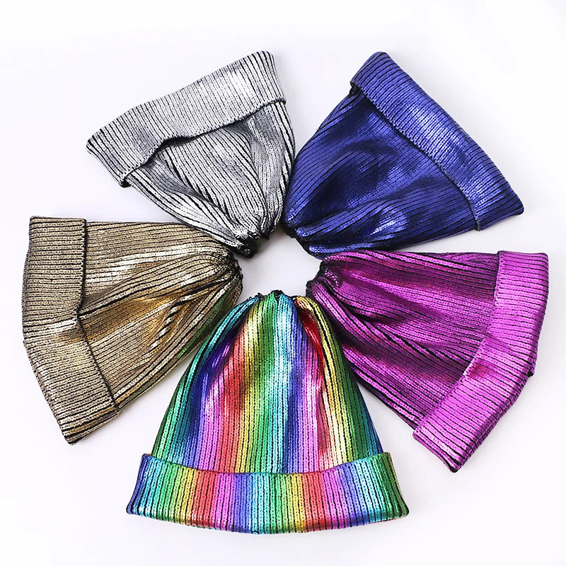men-women-shiny-folded-ribbed-knit-headwear