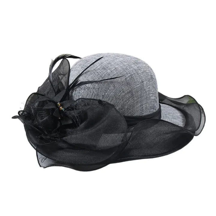 wedding-church-hat-women-ladies-ribbon-breathable