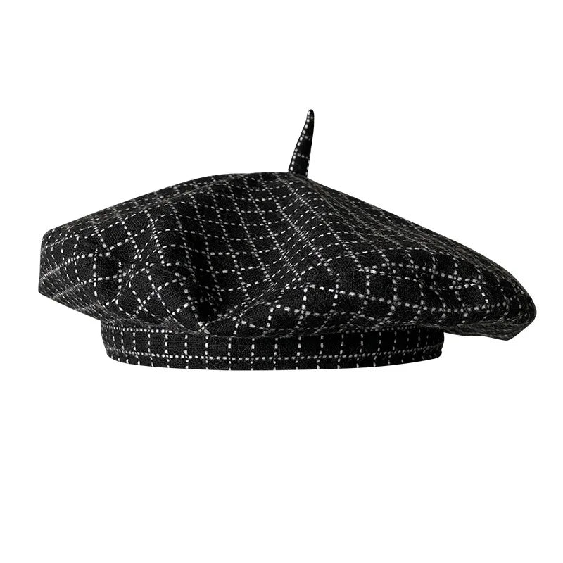 men-women-vintage-retro-parisian-plaid-hat