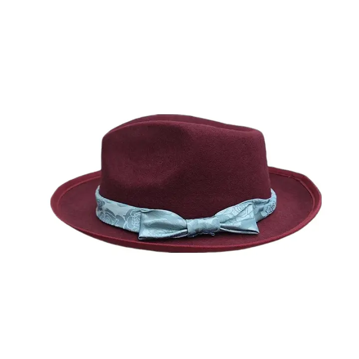 Montpellier Ribbon Garnet Wool Trilby Hat