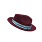 Montpellier Ribbon Garnet Wool Trilby Hat