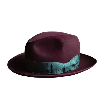 Montpellier Ribbon Garnet Wool Trilby Hat