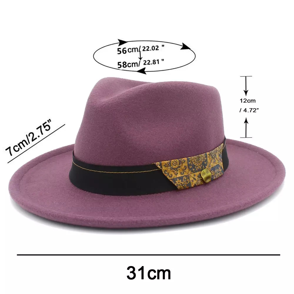 Utrecht Mosaic Belt Fedora Hat