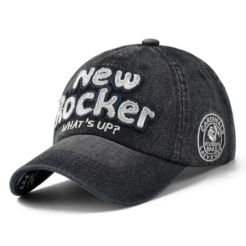 New Rocker Denim Baseball Cap