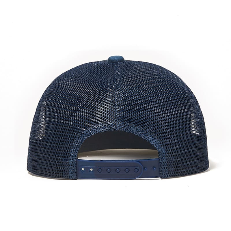 Palm Leaves Blue Mesh Snapback Cap