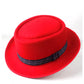 fleece-floccus-plaid-belt-adjustable-fedora-wide-crown