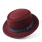 fleece-floccus-plaid-belt-adjustable-fedora-wide-crown