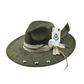 Poker of Aces Feathers Suede Fedora Hat