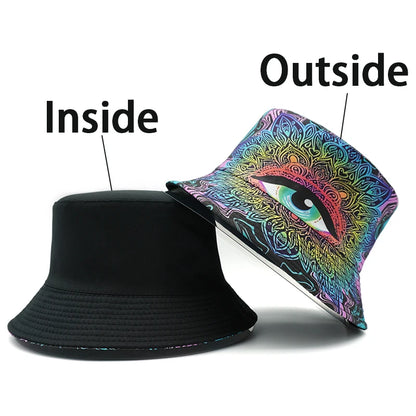 Psicodelic-Mantra-Yoga-Vibration-Ying-Yang-Fun-Men-Women-Fisherman-Hat