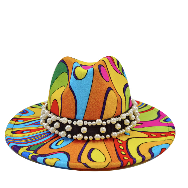 Psychedelic Abstract Fedora Hat