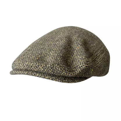 Ramsey Khaki Wool Flat Cap