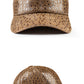 Reptile Print Genuine Leather Baseball Cap